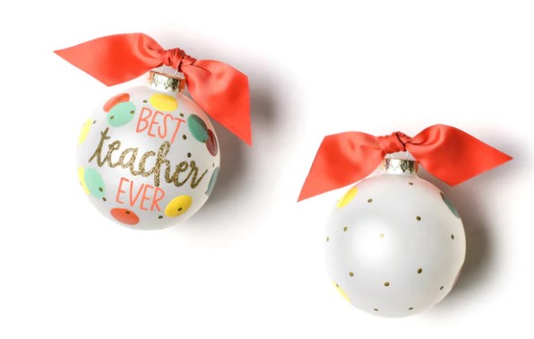 Best Teacher Ever Glass Ornament-540 Holiday/Seasonal-Simply Stylish Boutique-Simply Stylish Boutique | Women’s & Kid’s Fashion | Paducah, KY