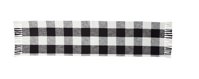 Black Check Table Runner-510 General Gifts-Simply Stylish Boutique-Simply Stylish Boutique | Women’s & Kid’s Fashion | Paducah, KY