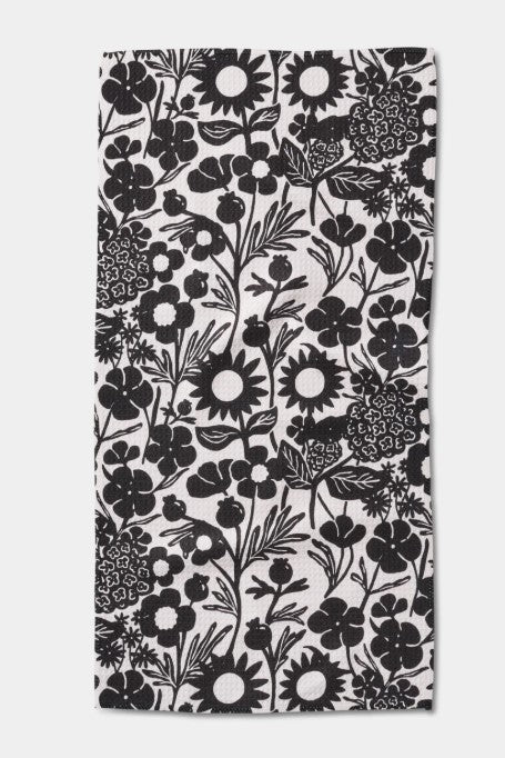 Black Flower Garden Bar Towel-510 General Gifts-Simply Stylish Boutique-Simply Stylish Boutique | Women’s & Kid’s Fashion | Paducah, KY