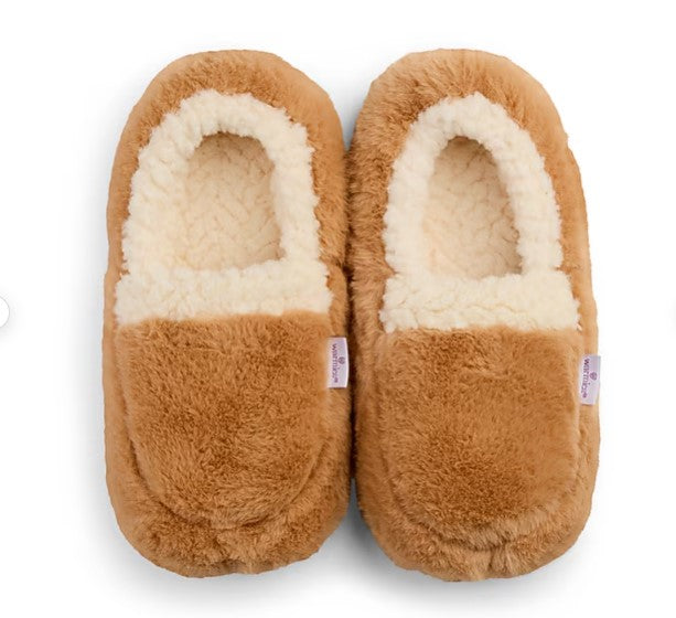 Brown Sherpa Slippers Warmies-510 General Gifts-Simply Stylish boutique-Simply Stylish Boutique | Women’s & Kid’s Fashion | Paducah, KY