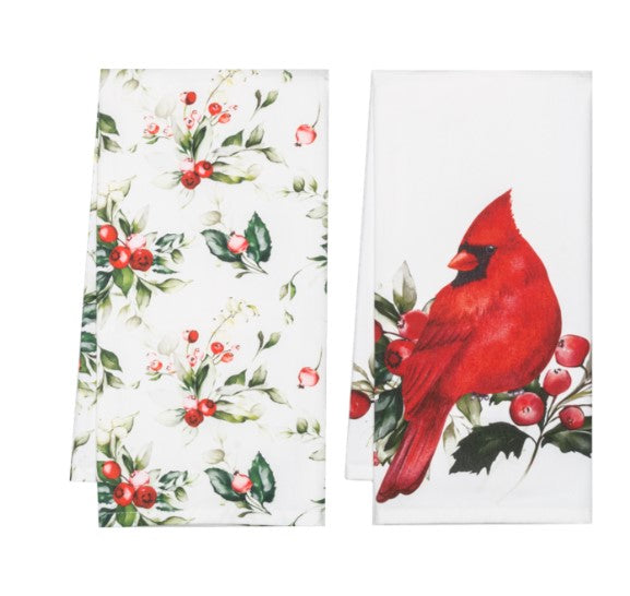 Cardinal & Botanical Tea Towels-540 Holiday/Seasonal-Simply Stylish boutique-Simply Stylish Boutique | Women’s & Kid’s Fashion | Paducah, KY