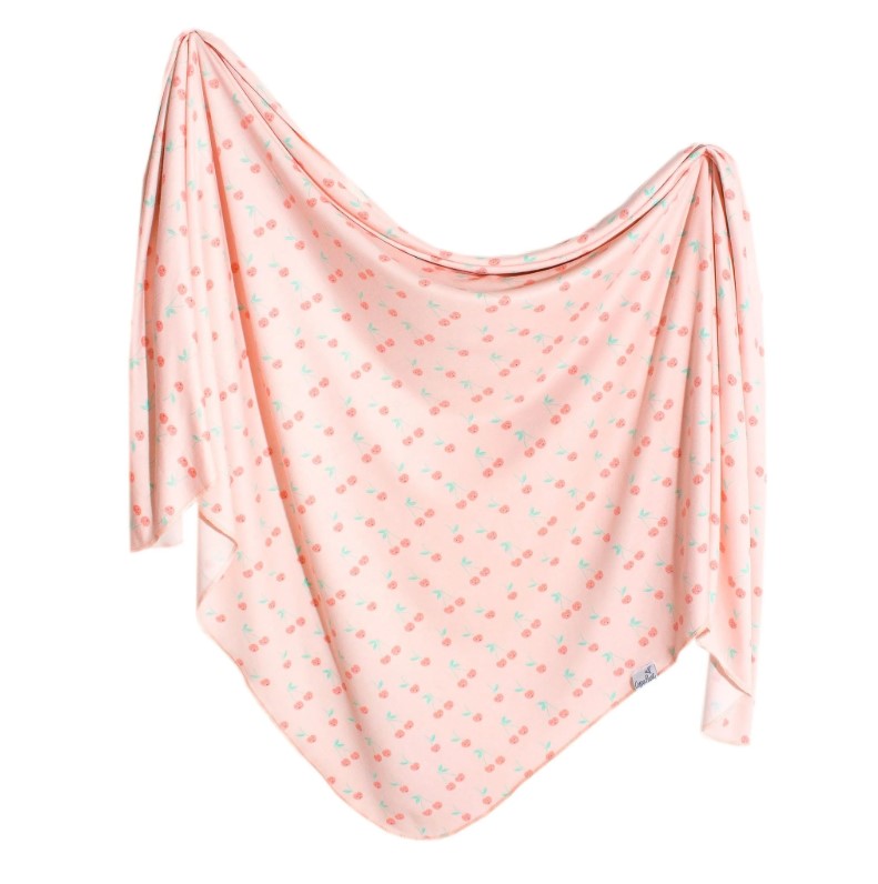 Cheery Knit Swaddle Blanket-520 Baby & Kids Gifts-Simply Stylish Boutique-Simply Stylish Boutique | Women’s & Kid’s Fashion | Paducah, KY