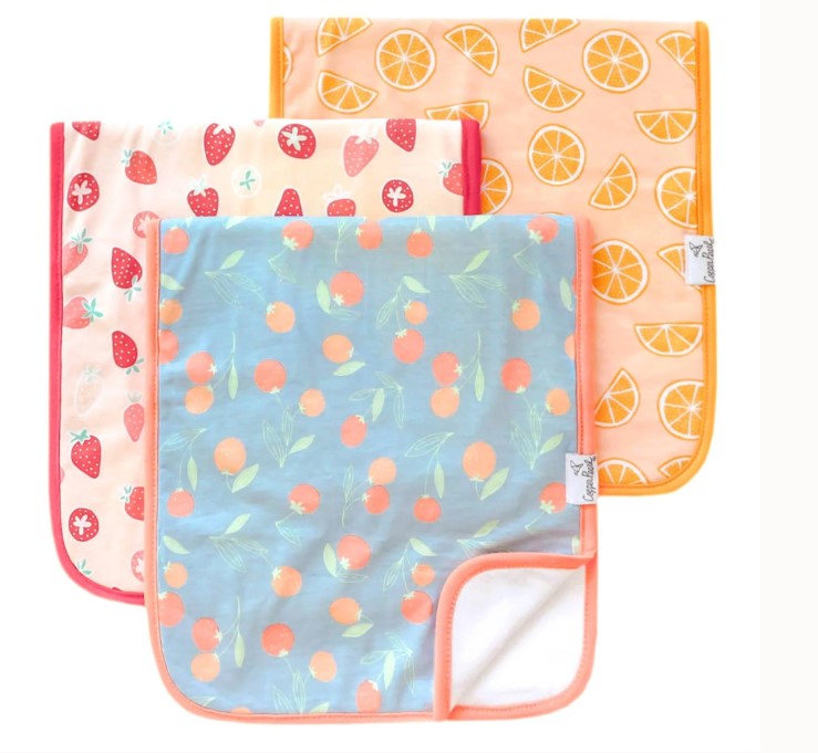 Clementine Burp Cloth Set-520 Baby & Kids Gifts-Simply Stylish Boutique-Simply Stylish Boutique | Women’s & Kid’s Fashion | Paducah, KY