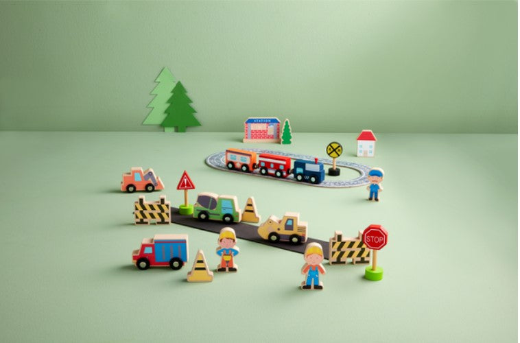 Train Wood Toy Set-520 Baby & Kids Gifts-Simply Stylish Boutique-Simply Stylish Boutique | Women’s & Kid’s Fashion | Paducah, KY