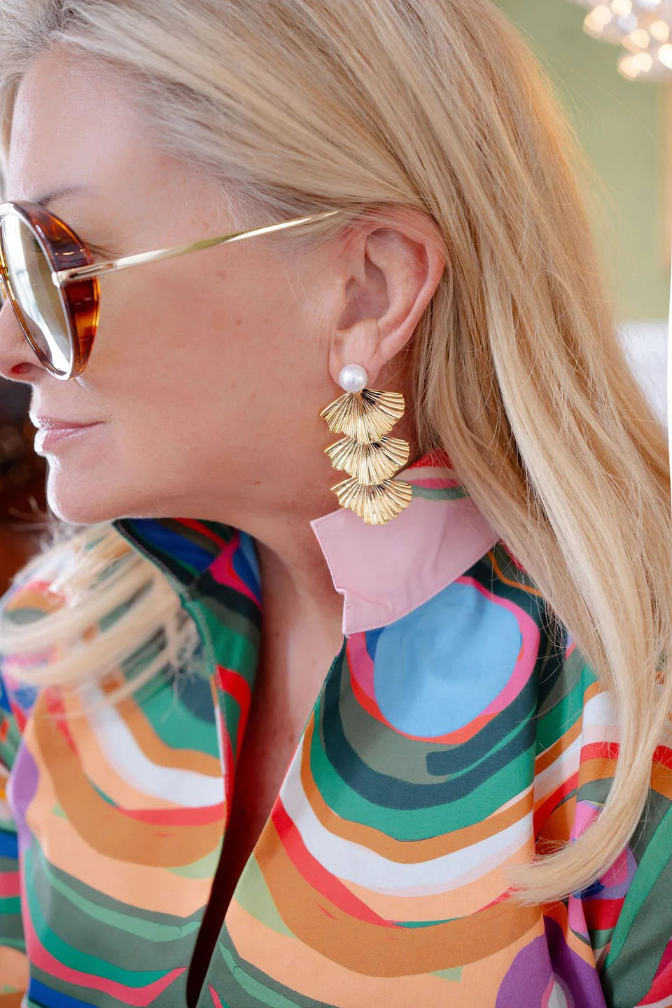 Delilah Fan Earring-410 Jewelry-Simply Stylish Boutique-Simply Stylish Boutique | Women’s & Kid’s Fashion | Paducah, KY
