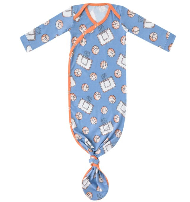 Dunk Knotted Gown-520 Baby & Kids Gifts-Simply Stylish Boutique-Simply Stylish Boutique | Women’s & Kid’s Fashion | Paducah, KY