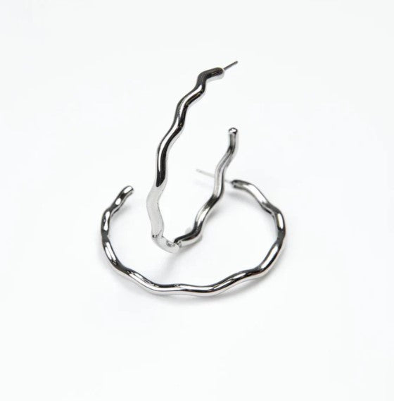 Emmary Silver Hoop-410 Jewelry-Simply Stylish Boutique-Simply Stylish Boutique | Women’s & Kid’s Fashion | Paducah, KY