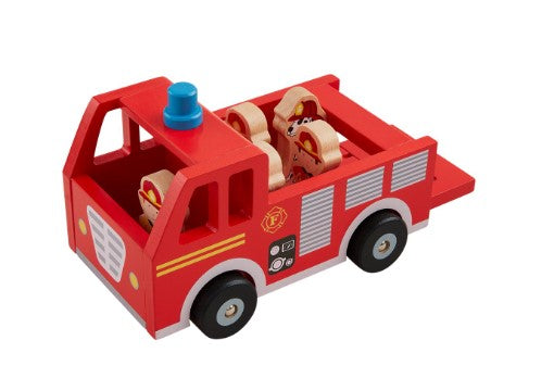 Firetruck Wood Vehicle-520 Baby & Kids Gifts-Simply Stylish Boutique-Simply Stylish Boutique | Women’s & Kid’s Fashion | Paducah, KY