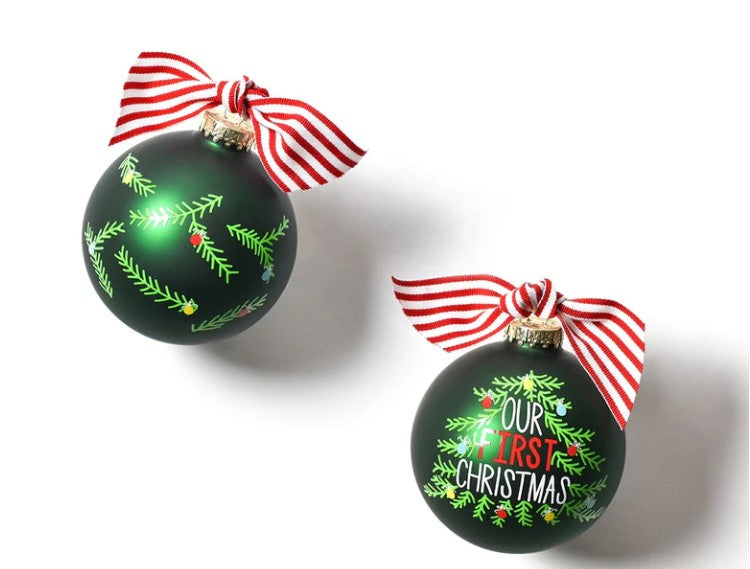 Our First Christmas Tree Glass Ornament-540 Holiday/Seasonal-Simply Stylish boutique-Simply Stylish Boutique | Women’s & Kid’s Fashion | Paducah, KY