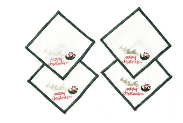 Flying Santa Cocktail Napkins-540 Holiday/Seasonal-Simply Stylish Boutique-Simply Stylish Boutique | Women’s & Kid’s Fashion | Paducah, KY