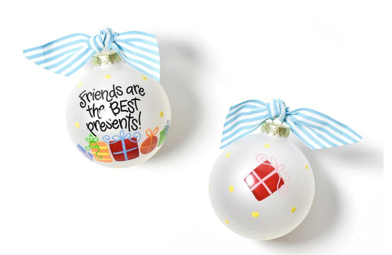 Friends Are The Best Presents Glass Ornament-540 Holiday/Seasonal-Simply Stylish Boutique-Simply Stylish Boutique | Women’s & Kid’s Fashion | Paducah, KY