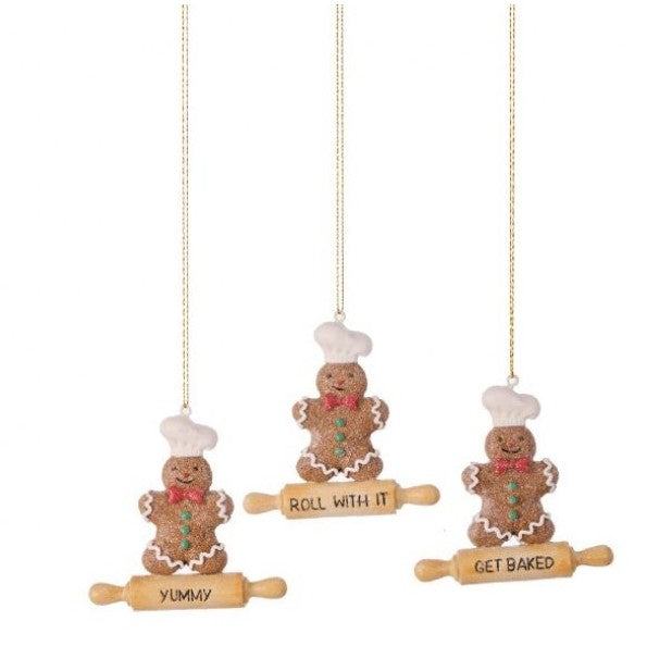 3.5" Gingerbread with Rolling Pin Ornament-540 Holiday/Seasonal-Simply Stylish Boutique-Simply Stylish Boutique | Women’s & Kid’s Fashion | Paducah, KY
