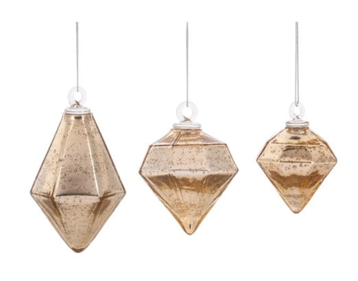 Gold Diamond Ornaments-540 Holiday/Seasonal-Simply Stylish Boutique-Simply Stylish Boutique | Women’s & Kid’s Fashion | Paducah, KY