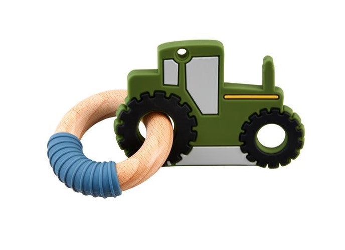 Green Tractor Silicone Teether-520 Baby & Kids Gifts-Simply Stylish Boutique-Simply Stylish Boutique | Women’s & Kid’s Fashion | Paducah, KY