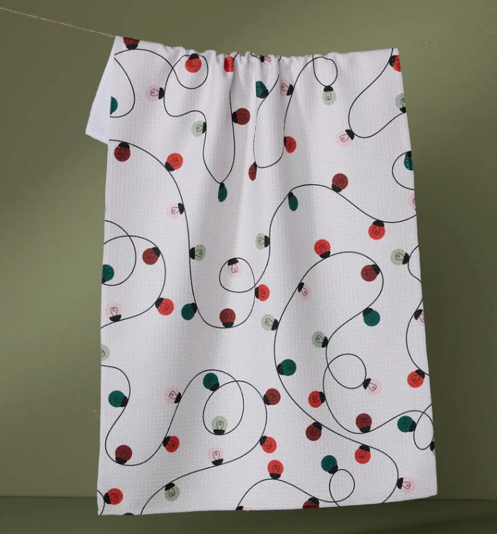 Holiday Lights Tea Towel-510 General Gifts-Simply Stylish Boutique-Simply Stylish Boutique | Women’s & Kid’s Fashion | Paducah, KY