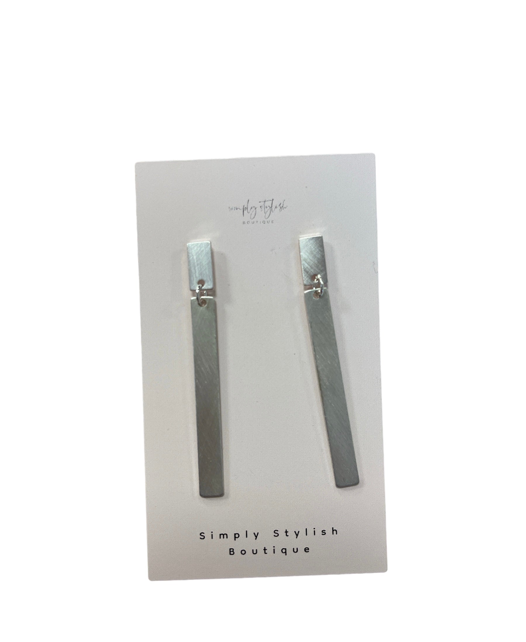 Silver Bar Earring-410 Jewelry-Simply Stylish Boutique-Simply Stylish Boutique | Women’s & Kid’s Fashion | Paducah, KY
