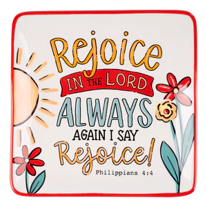 Rejoice In The Lord Trinket Tray-510 General Gifts-Simply Stylish Boutique-Simply Stylish Boutique | Women’s & Kid’s Fashion | Paducah, KY