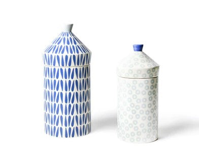 Iris Blue Canister Set of 2-510 General Gifts-Simply Stylish Boutique-Simply Stylish Boutique | Women’s & Kid’s Fashion | Paducah, KY