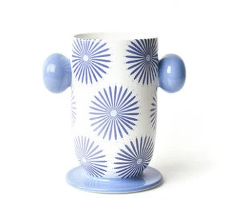 Iris Blue Large Cylinder Vase with Knob Handles-510 General Gifts-Simply Stylish boutique-Simply Stylish Boutique | Women’s & Kid’s Fashion | Paducah, KY