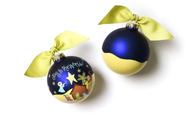 Joy To The World Nativity Glass Ornament-540 Holiday/Seasonal-Simply Stylish Boutique-Simply Stylish Boutique | Women’s & Kid’s Fashion | Paducah, KY
