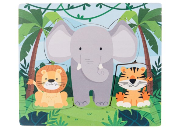 Wooden Jungle Layered Puzzle