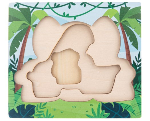 Wooden Jungle Layered Puzzle