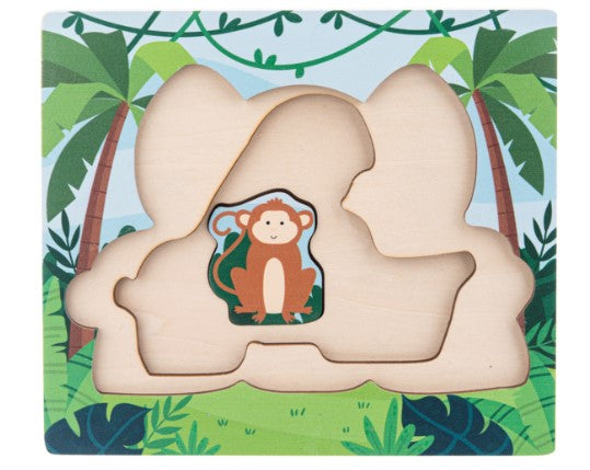 Wooden Jungle Layered Puzzle