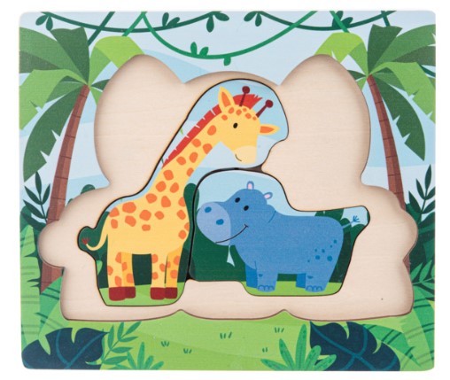 Wooden Jungle Layered Puzzle