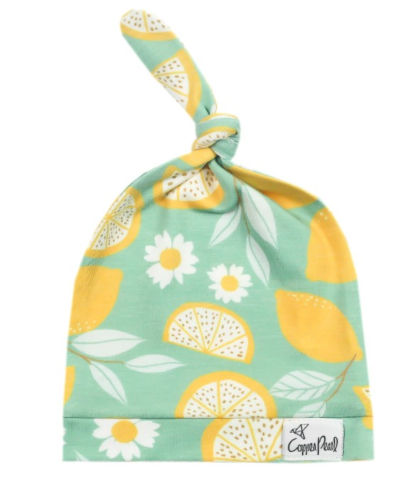 Lemon Top Knot Hat-520 Baby & Kids Gifts-Simply Stylish Boutique-Simply Stylish Boutique | Women’s & Kid’s Fashion | Paducah, KY