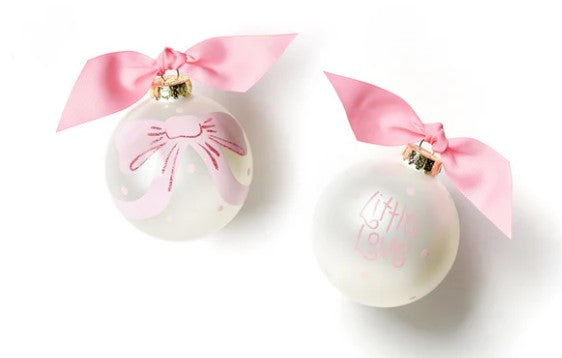 Little Love Pink Bow Glass Ornament-540 Holiday/Seasonal-Simply Stylish Boutique-Simply Stylish Boutique | Women’s & Kid’s Fashion | Paducah, KY