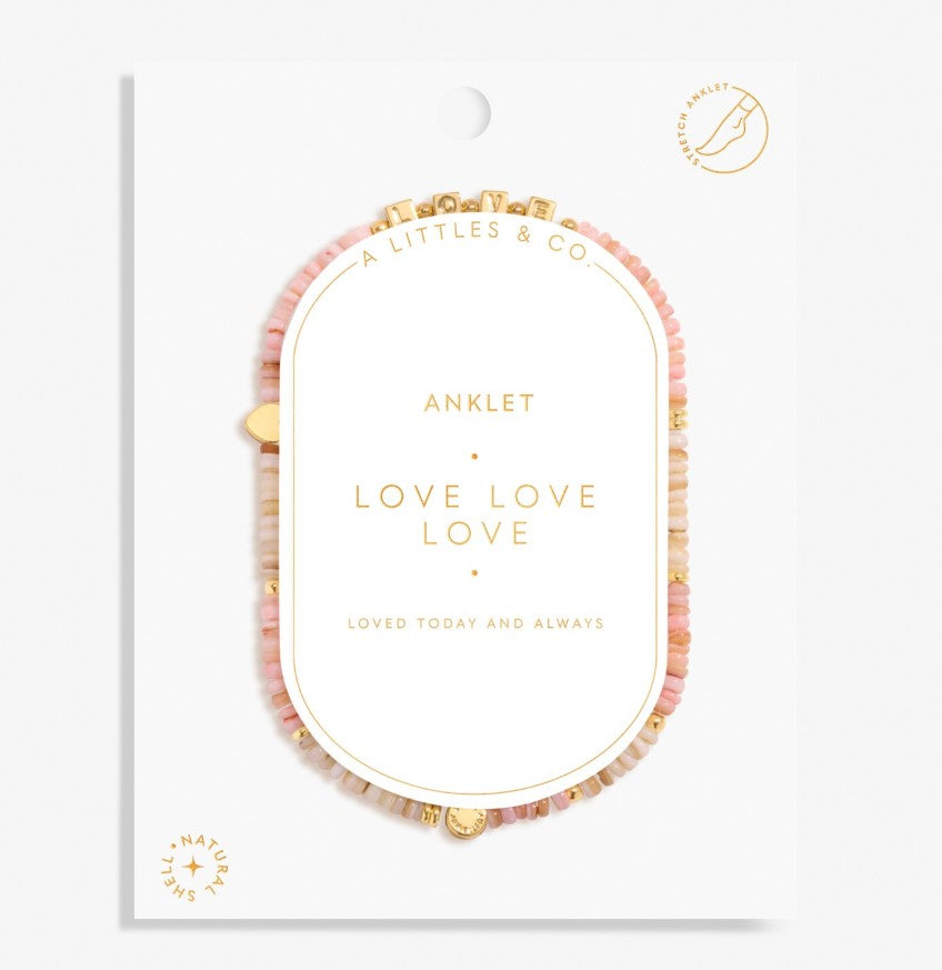 Love Love Love Anklet-410 Jewelry-Simply Stylish Boutique-Simply Stylish Boutique | Women’s & Kid’s Fashion | Paducah, KY