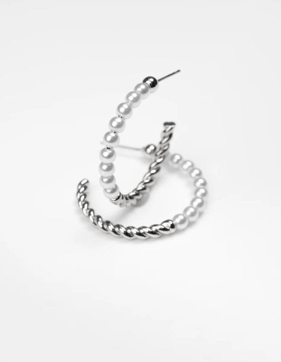 Mabel Silver Hoops-410 Jewelry-Simply Stylish Boutique-Simply Stylish Boutique | Women’s & Kid’s Fashion | Paducah, KY