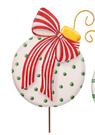 Modern White Dot Ornament Stake-540 Holiday/Seasonal-Simply Stylish Boutique-Simply Stylish Boutique | Women’s & Kid’s Fashion | Paducah, KY