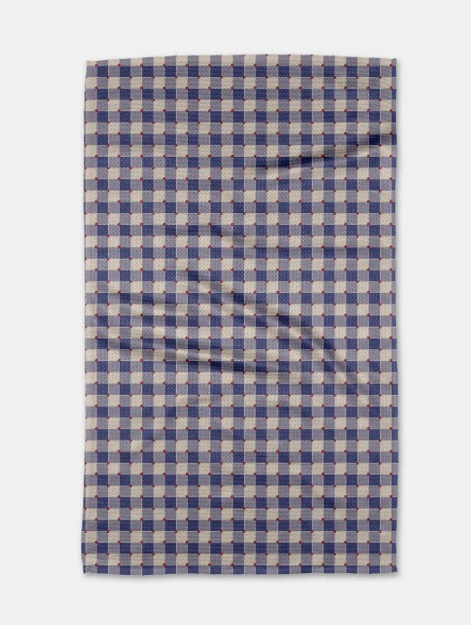 Nautical Gingham Kitchen Tea Towel-510 General Gifts-Simply Stylish Boutique-Simply Stylish Boutique | Women’s & Kid’s Fashion | Paducah, KY