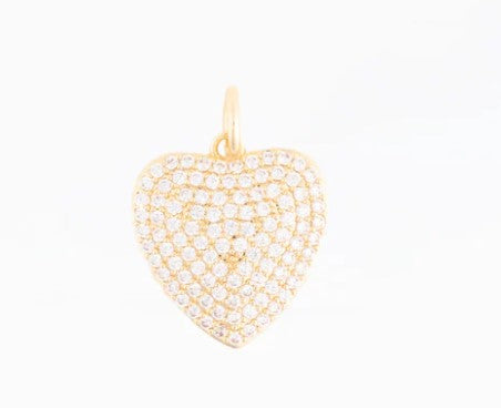 Pave Heart Charm-410 Jewelry-Simply Stylish Boutique-Simply Stylish Boutique | Women’s & Kid’s Fashion | Paducah, KY