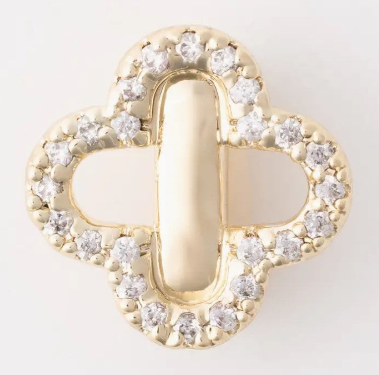 Pave Quatrefoil Charm - Camryn-410 Jewelry-Simply Stylish Boutique-Simply Stylish Boutique | Women’s & Kid’s Fashion | Paducah, KY