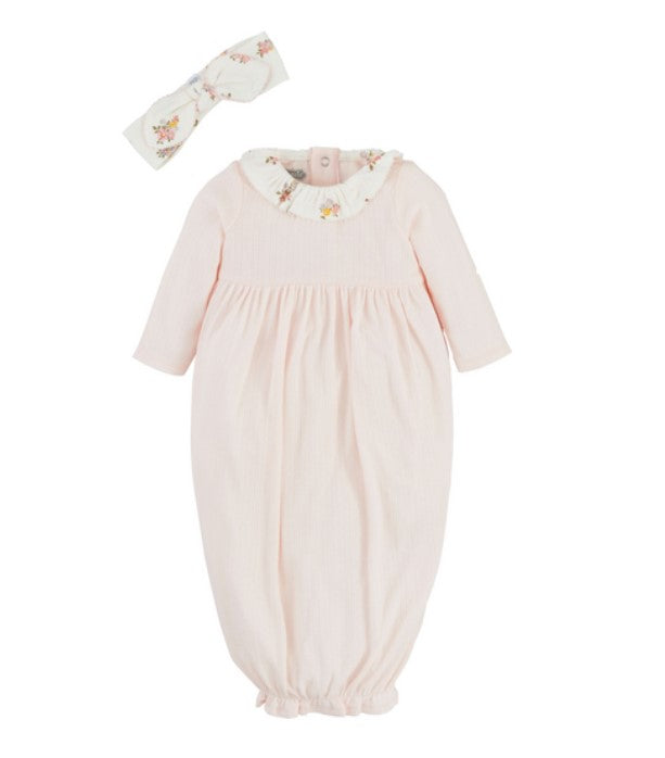 Pink Pointelle Gown-520 Baby & Kids Gifts-Simply Stylish Boutique-Simply Stylish Boutique | Women’s & Kid’s Fashion | Paducah, KY