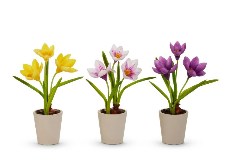 9.5" Real Touch Potted Crocus Bulb-510 General Gifts-Simply Stylish Boutique-Simply Stylish Boutique | Women’s & Kid’s Fashion | Paducah, KY