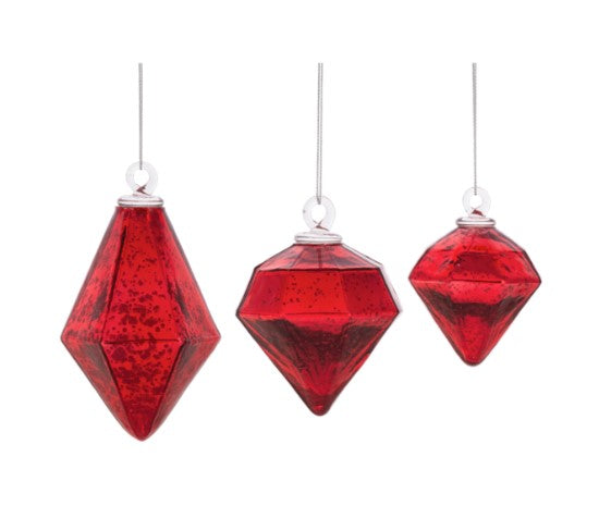 Red Diamond Shape Ornament-540 Holiday/Seasonal-Simply Stylish Boutique-Simply Stylish Boutique | Women’s & Kid’s Fashion | Paducah, KY