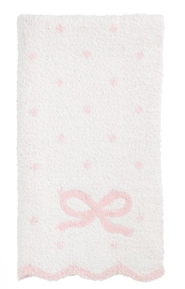 Scallop Bow Chenille Blanket-520 Baby & Kids Gifts-Simply Stylish Boutique-Simply Stylish Boutique | Women’s & Kid’s Fashion | Paducah, KY