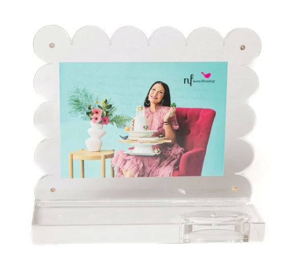 Clearly a-nora-ble scalloped acrylic frame-510 General Gifts-Simply Stylish Boutique-Simply Stylish Boutique | Women’s & Kid’s Fashion | Paducah, KY