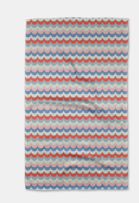 Scallop Stripes Kitchen Tea Towel-510 General Gifts-Simply Stylish Boutique-Simply Stylish Boutique | Women’s & Kid’s Fashion | Paducah, KY