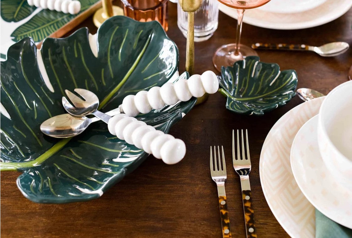 Signature White Knob Serving Spoon-510 General Gifts-Simply Stylish boutique-Simply Stylish Boutique | Women’s & Kid’s Fashion | Paducah, KY