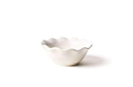 Signature White Ruffle Dipping Bowl-510 General Gifts-Simply Stylish boutique-Simply Stylish Boutique | Women’s & Kid’s Fashion | Paducah, KY
