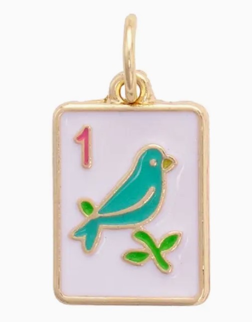 Sparrow Mahjong Charm-410 Jewelry-Simply Stylish Boutique-Simply Stylish Boutique | Women’s & Kid’s Fashion | Paducah, KY