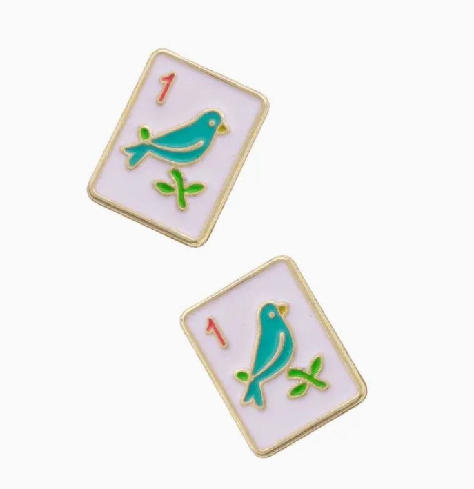 Sparrow Mahjong Studs-410 Jewelry-Simply Stylish Boutique-Simply Stylish Boutique | Women’s & Kid’s Fashion | Paducah, KY
