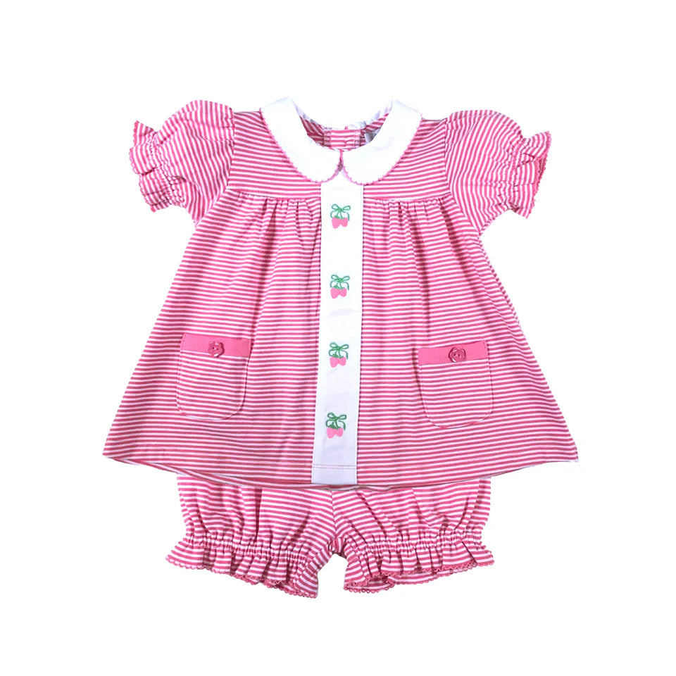 Strawberry Bloomer Set-520 Baby & Kids Gifts-Simply Stylish Boutique-Simply Stylish Boutique | Women’s & Kid’s Fashion | Paducah, KY