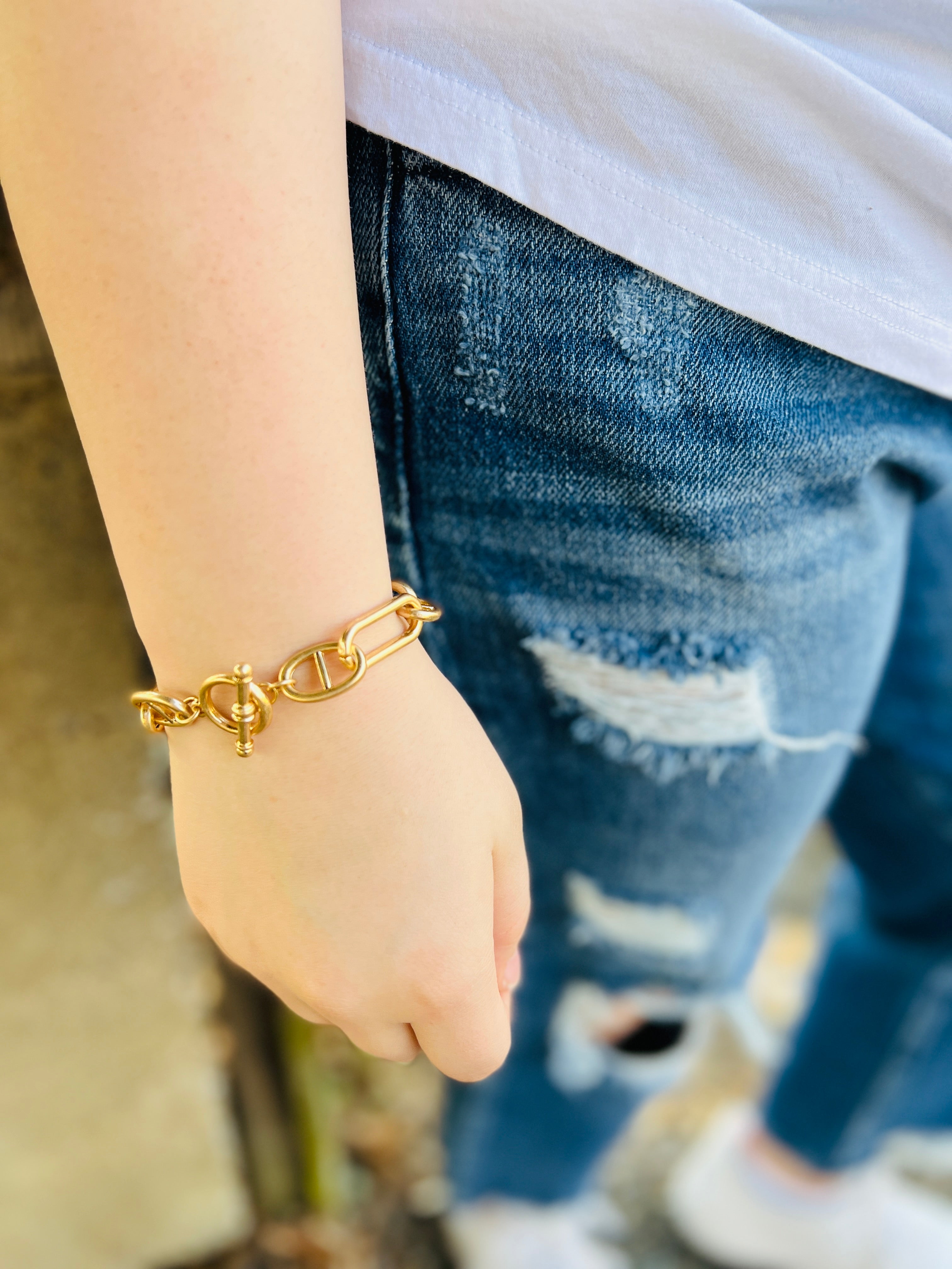 Gold Chain Bracelet-410 Jewelry-Simply Stylish Boutique-Simply Stylish Boutique | Women’s & Kid’s Fashion | Paducah, KY