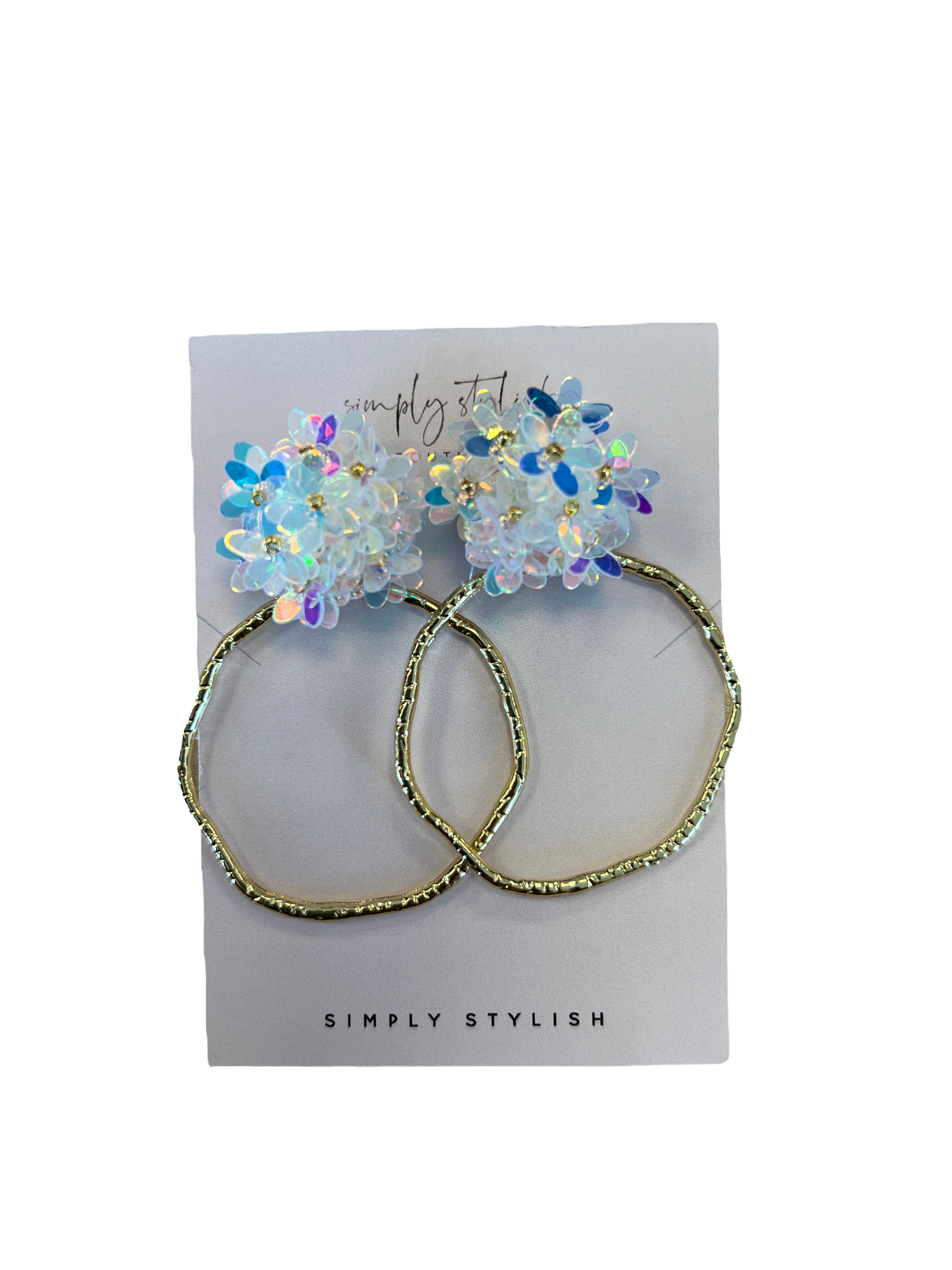 Iridescent Flower Hoops-410 Jewelry-Simply Stylish Boutique-Simply Stylish Boutique | Women’s & Kid’s Fashion | Paducah, KY