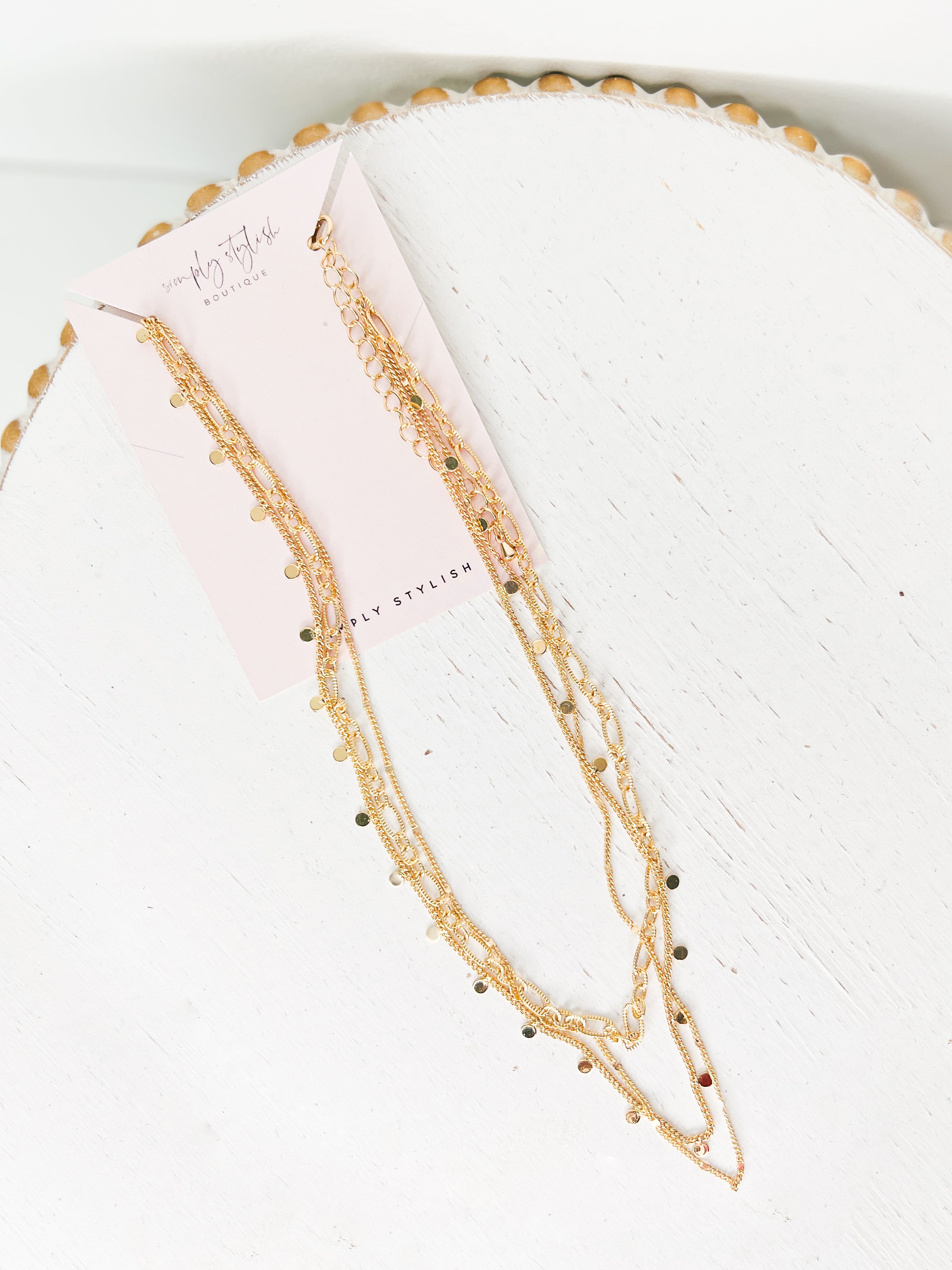Dorothy Gold Layered Necklace-410 Jewelry-Simply Stylish Boutique-Simply Stylish Boutique | Women’s & Kid’s Fashion | Paducah, KY